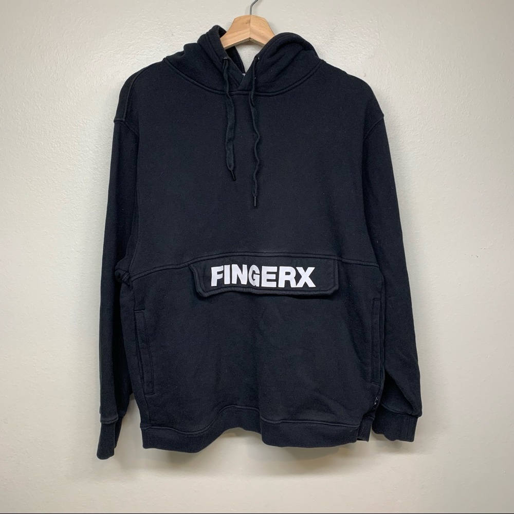 Fingercroxx Logo Hoodie Sweatshirt Size L